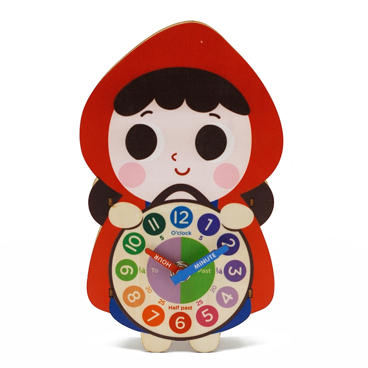 Children Kids Bedroom Cartoon Cute Wooden wall  Clock