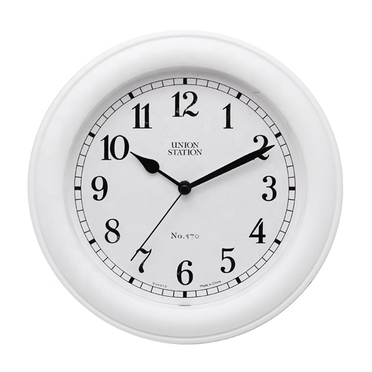 Factory wholesale simple design Pure White Advertisement Sublimation Wall Clock