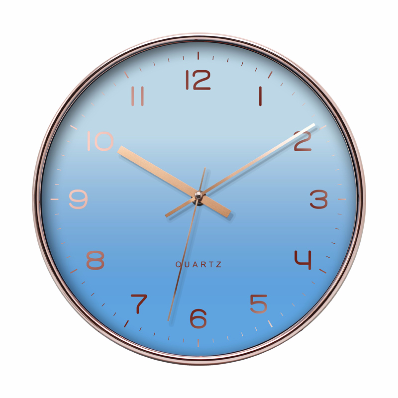 Wholesale Light Blue Living Room Quartz Wall Clock