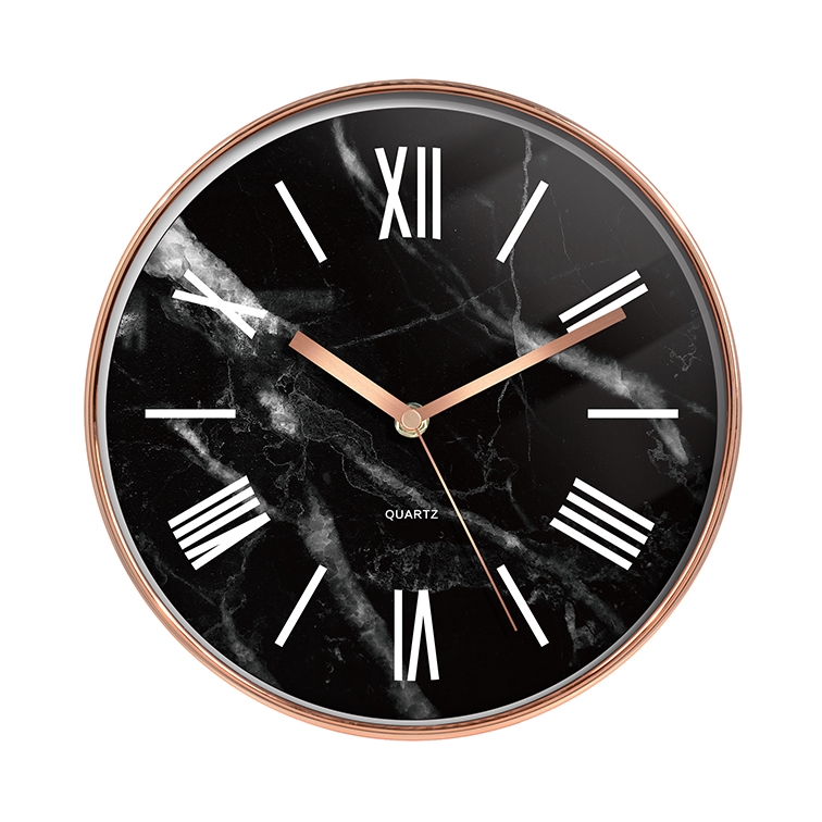 10 inch Plastic Clock Marble Design Clock Home Decoration