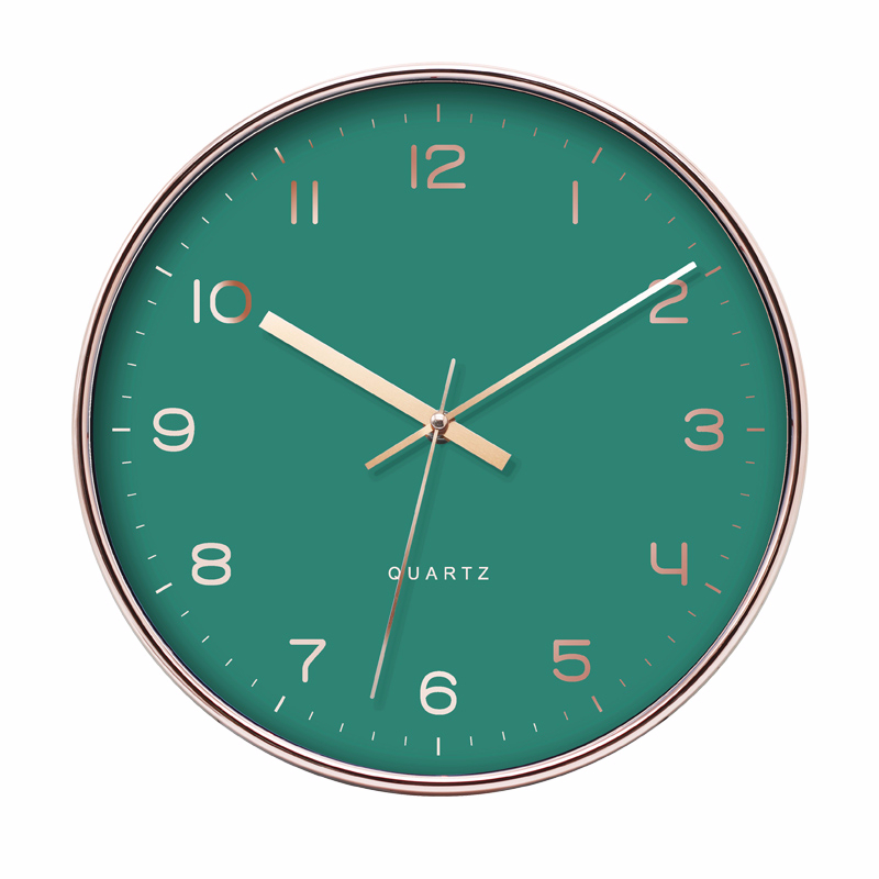 12 Inch European Style Clocks with Rose Gold Frame