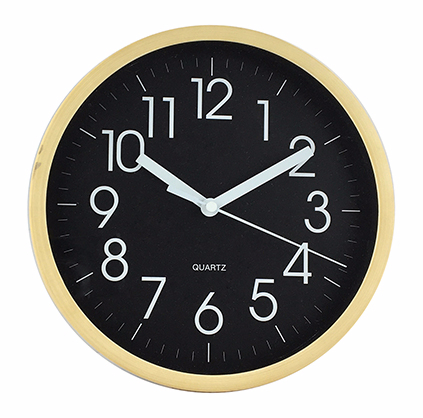 Whosale 8 inch Wood Color Plastic Wall Clock Decoration Wall Clock
