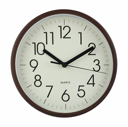 Deheng 8 inch Black Plastic Wall Clock Decoration Wall Clock