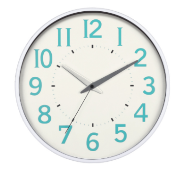 12 inch Hot selling plastic wall clock for home decorative