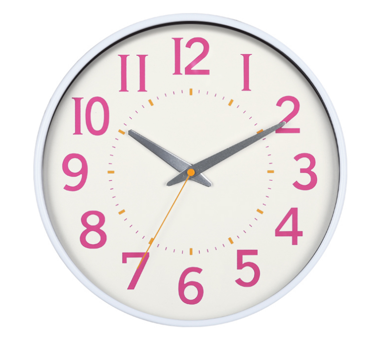 12 inch Hot selling plastic wall clock for home decorative