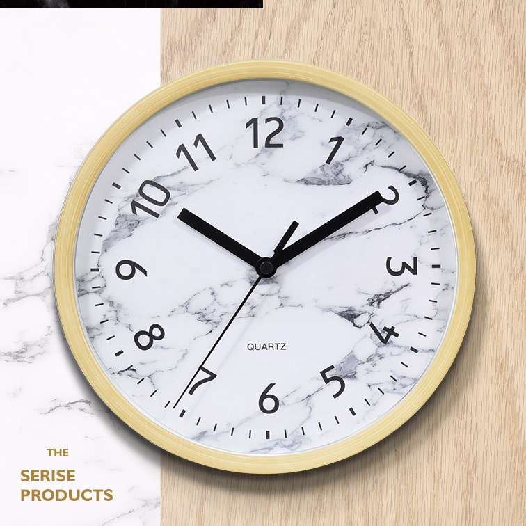 Small size Fashion Design Marble plastic Wall Clock