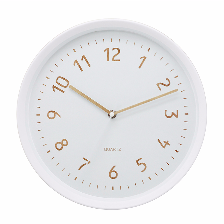 12 Inch White Clean and Simple Home Goods Wall Clocks Plastic Wall Clock