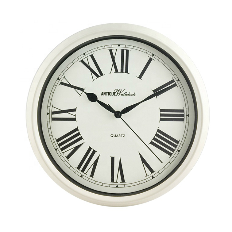 Hot Selling European Style 14inch Metal Wall Clock Retro Wall Clock