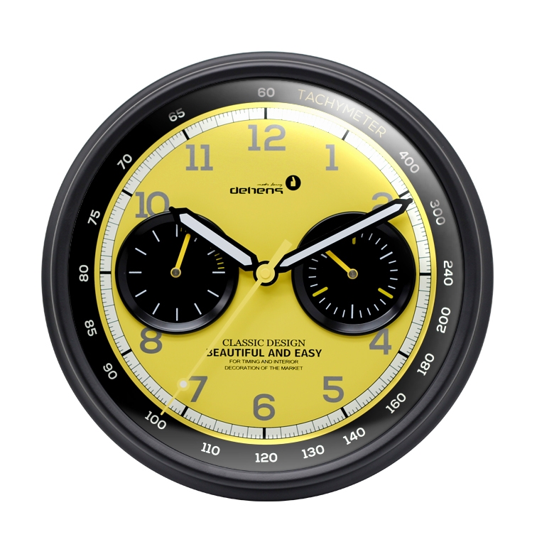 Logo Custom Metal Watch Wall Clock with Temperature and Humidity