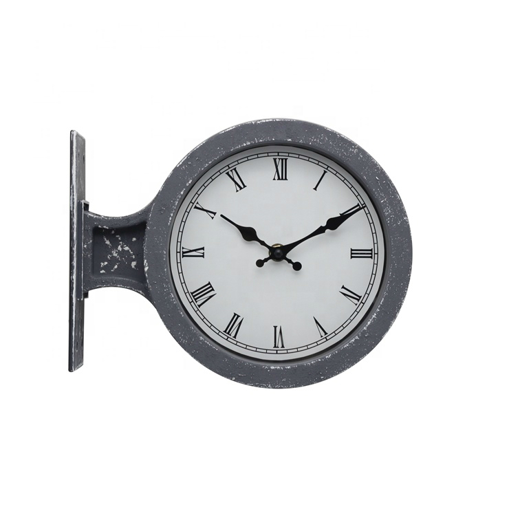 10 inch Wall-mounted Antique Double Sided Station Clock
