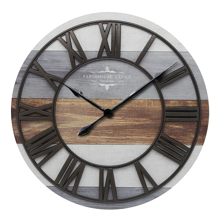 14 inch MDF Antique Spurt Draws Arabic Numerals MDF Wall Clock