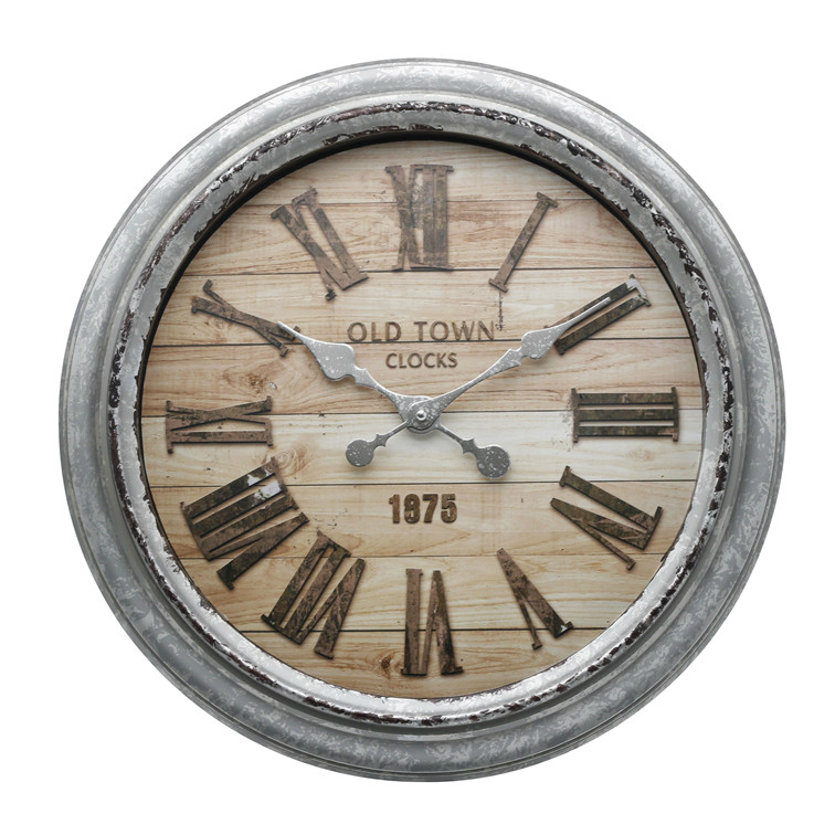 Rustic Antique Plastic Oversized Decorative Wall Clock