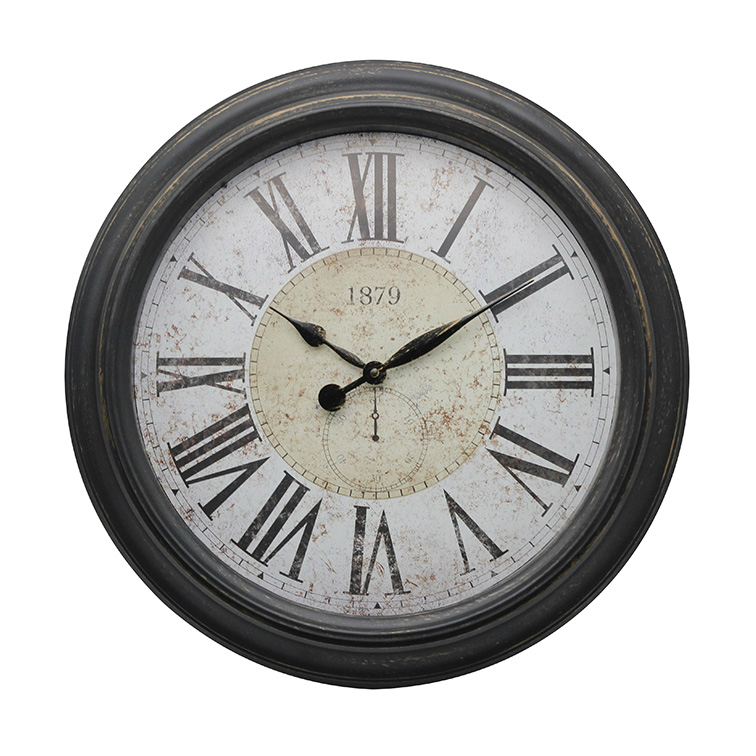 Deheng 20 inch Antique Design Round Custom Wall Clock Plastic Framed