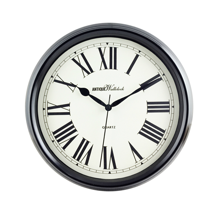 Roman numerals and metal clock hands Metal Antique Wall Clock