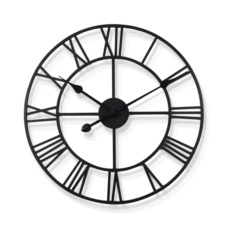 European Large Outdoor Garden Clock Iron Antique Wall Clock