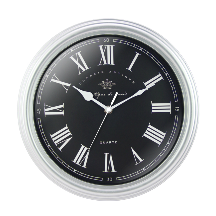 DEHENG Plastic Clock Wall Home Decor with Vaulted Glass Lens