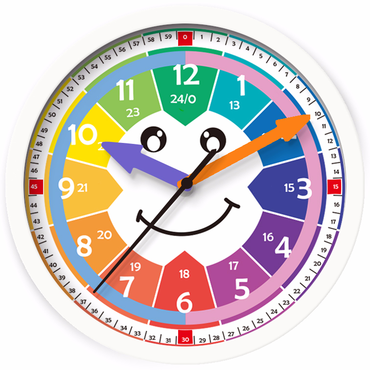 Promotional White Children Learn Clock Round Quartz Wall Clock