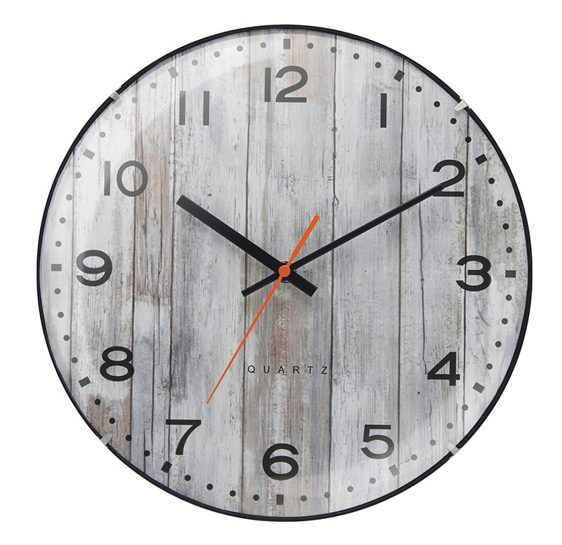 Round Home Decorative Plastic Wall Clock