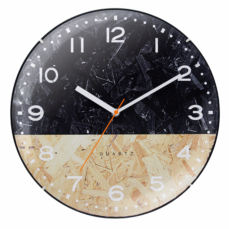 Round plastic simple decorative wall clock gift for home decor