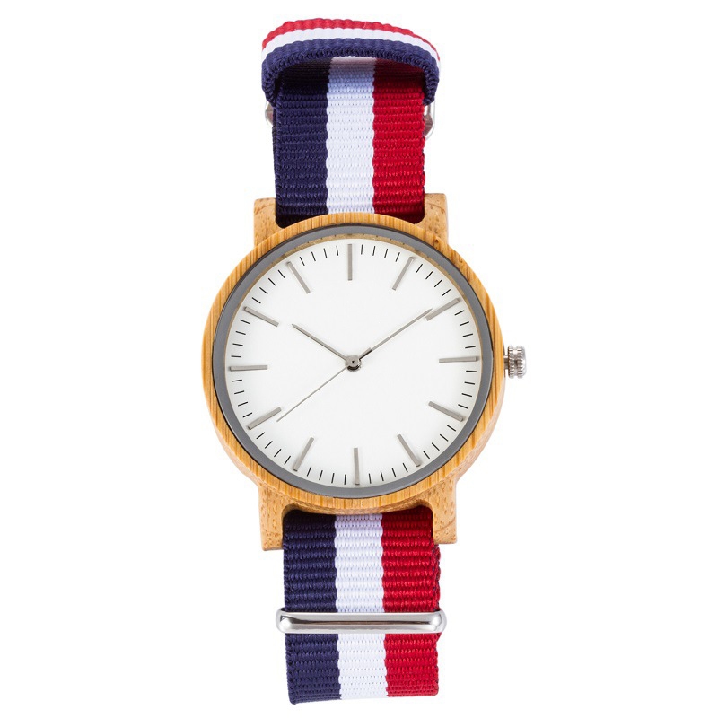Popular Wood Watch Custom Logo Women Wooden Watch Lightweight Nylon Strap Women Sport Watch