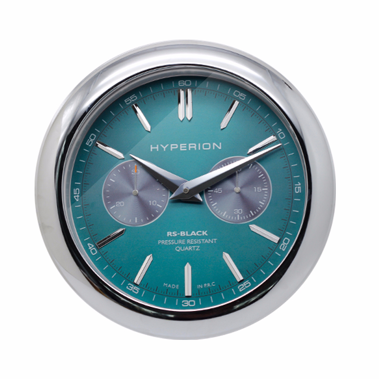 New design color customized round metal frame watch wall clock with dial decoration