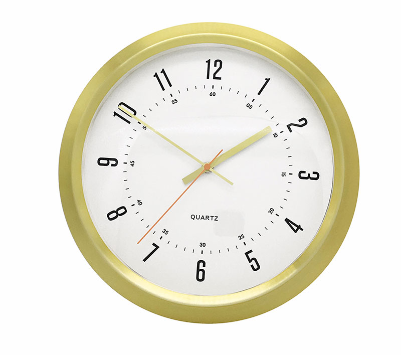 2019 the latest design of gold frame digital quartz wall clock