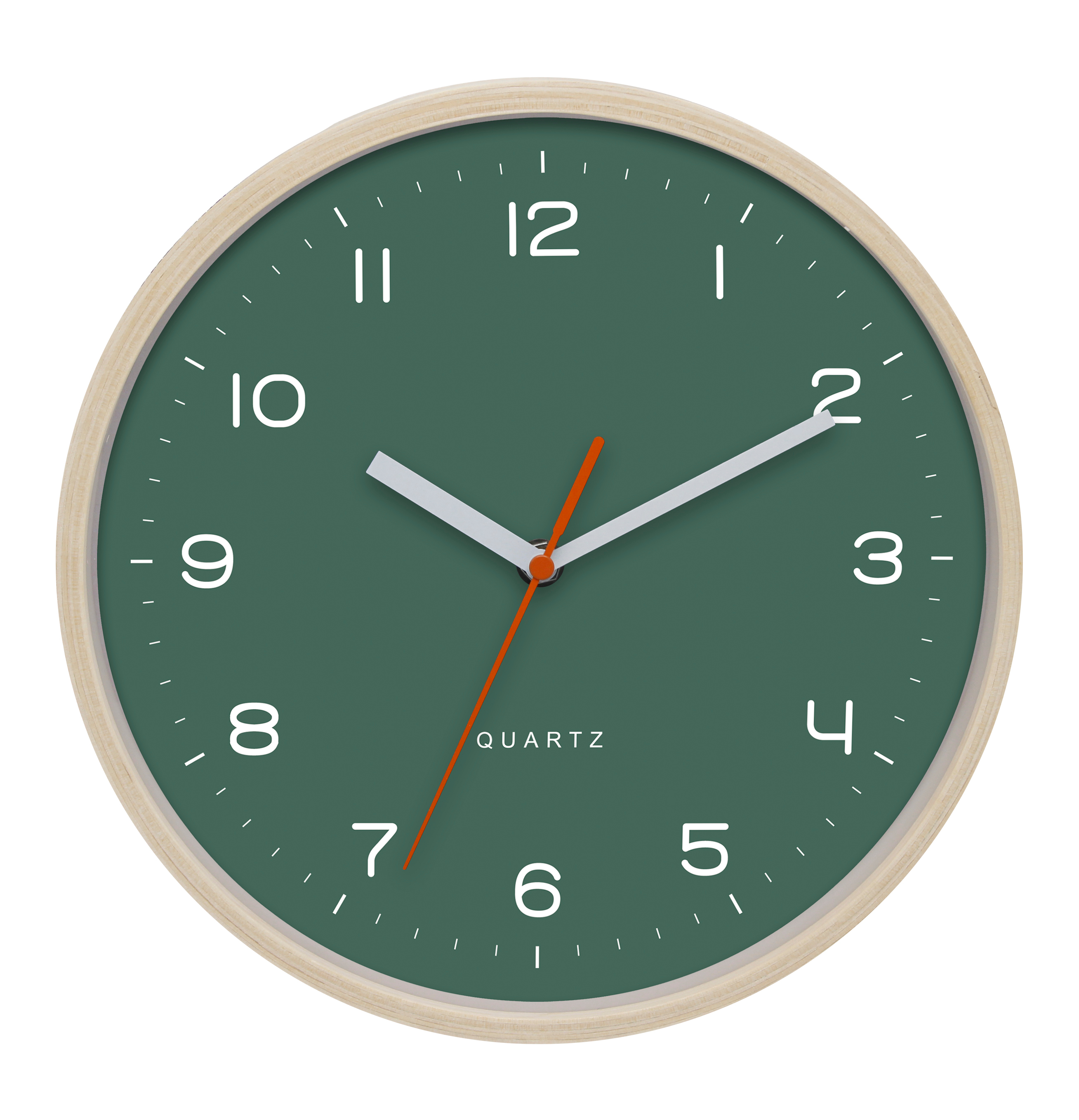 Deheng 10 inch bent wood frame wall clock for home decoration