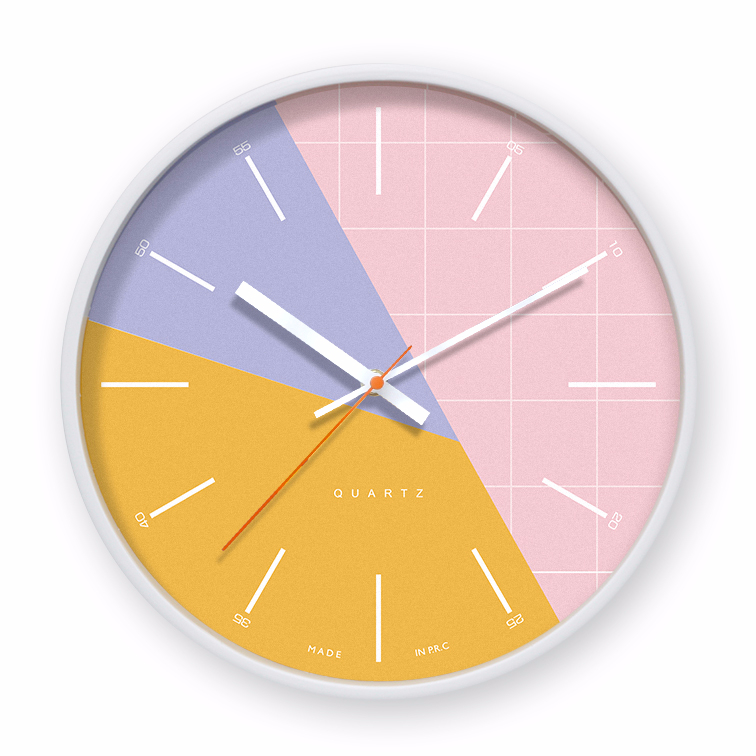 Wholesale Simple Design Rainbow Wooden Wall Clock Home Decorative