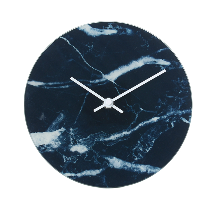 Colorful Decorating Glass Wall Clock 8inch Glass Clock