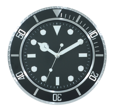 Cheap metal watch wall clock with luminous hands