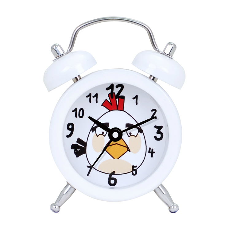 White Simple Travel Digital Alarm Clock for Children