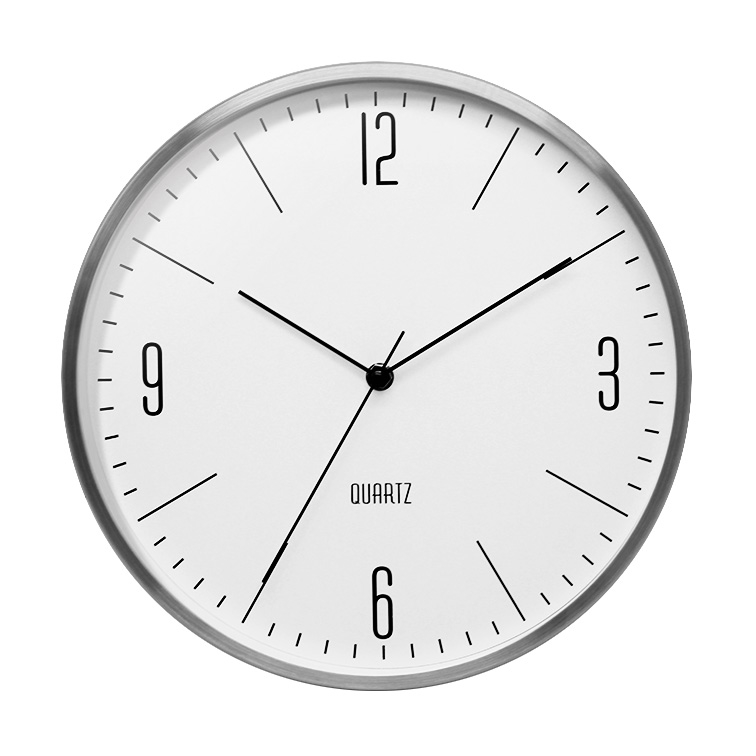 12inch Silver Gold Home Goods Aluminum Wall Clock