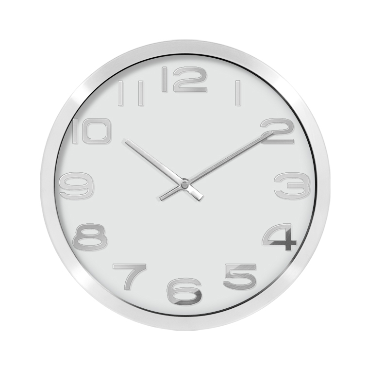 Promotion gift metal wall clock with embossed number
