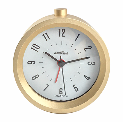 Deheng Unique Design 4inch Mechanical Metal Desk Clock Table Alarm Clock with Night Light